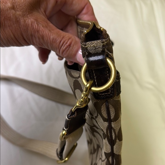 Coach Signature Turnlock Swingpack‎ Crossbody | Canvas & Leather Trim - Picture 11 of 14